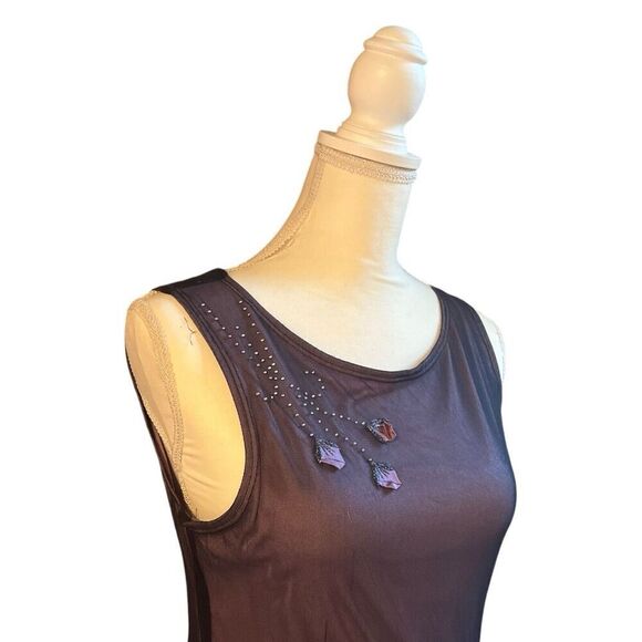 Vintage Rampage Dress Maxi Y2K 90s Fairycore Whimsigoth Purple Black Mesh US M - Picture 5 of 9